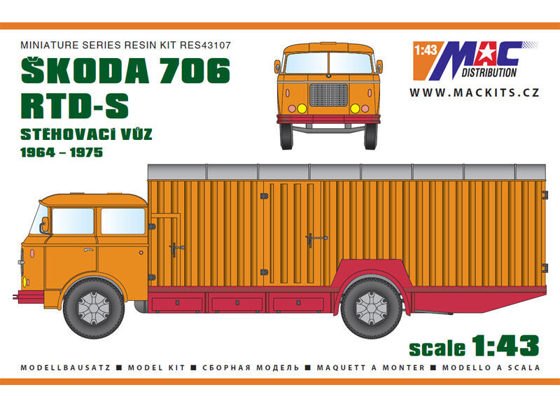 MAC Škoda 706 RTD Stěhovací vůz 1:43 